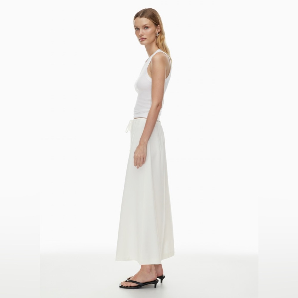 Aritzia Cream Maxi Skirt with Drawstring Waist - Picture 5 of 8